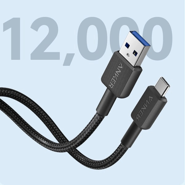 Cáp sạc nhanh Anker 322 USB-A to USB-C Nylon 0.9M A81H5 Cáp sạc nhanh Anker 322 USB-A to USB-C Nylon 0.9M A81H5
