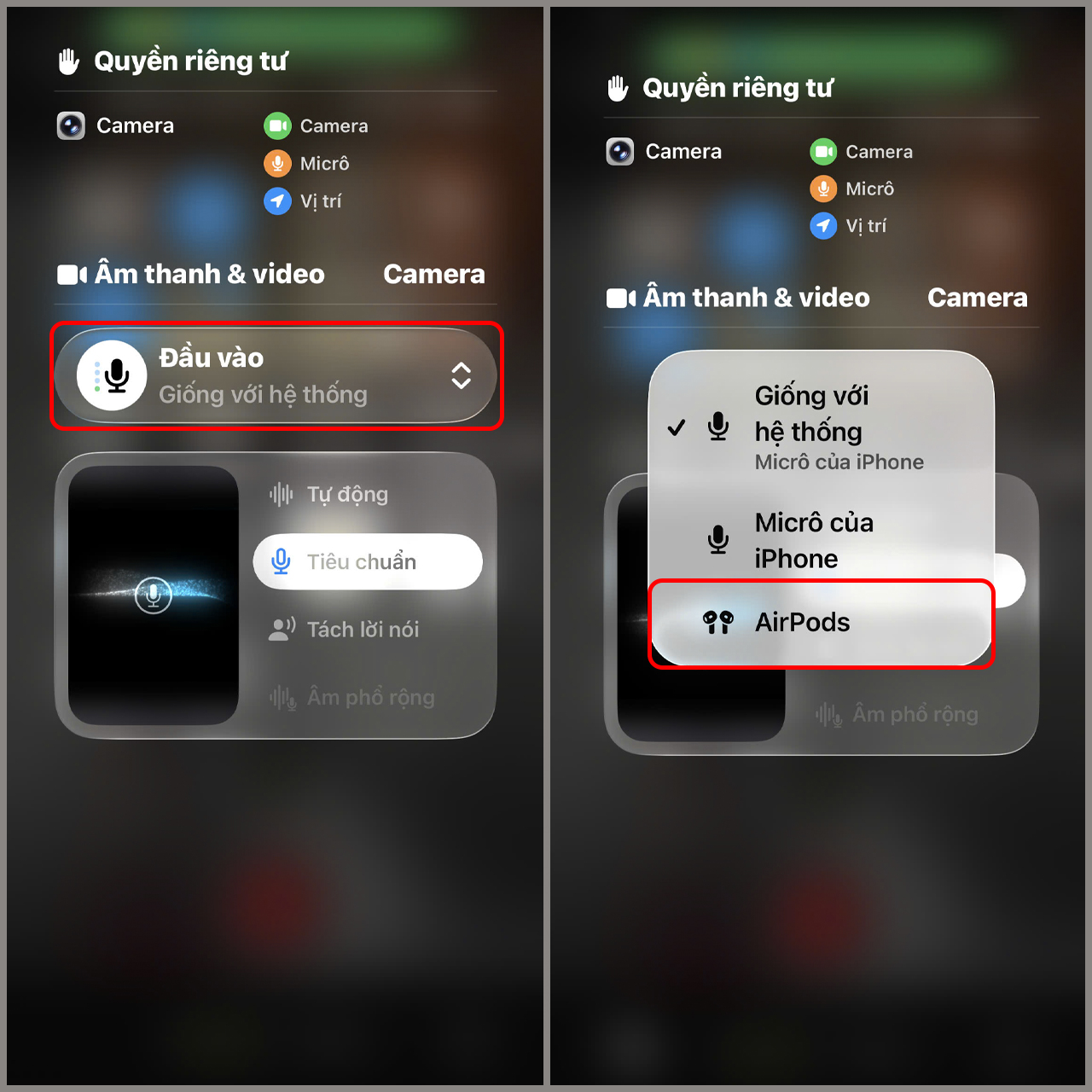 Hướng dẫn chi tiết cách dùng AirPods làm micro thu âm trên iOS 26