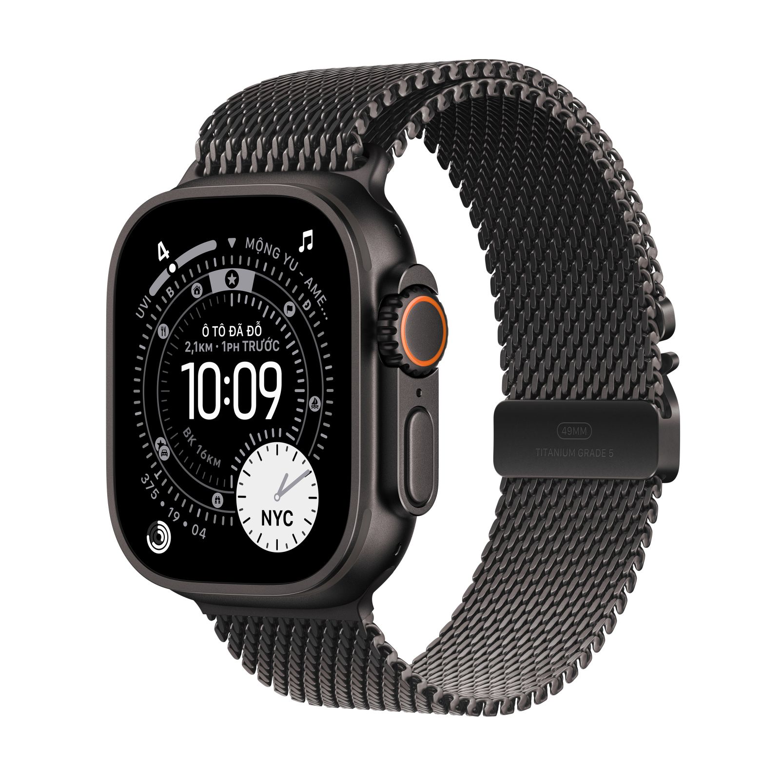 Apple Watch Ultra 3 2025 49mm LTE - Viền Titan dây Milanese Small