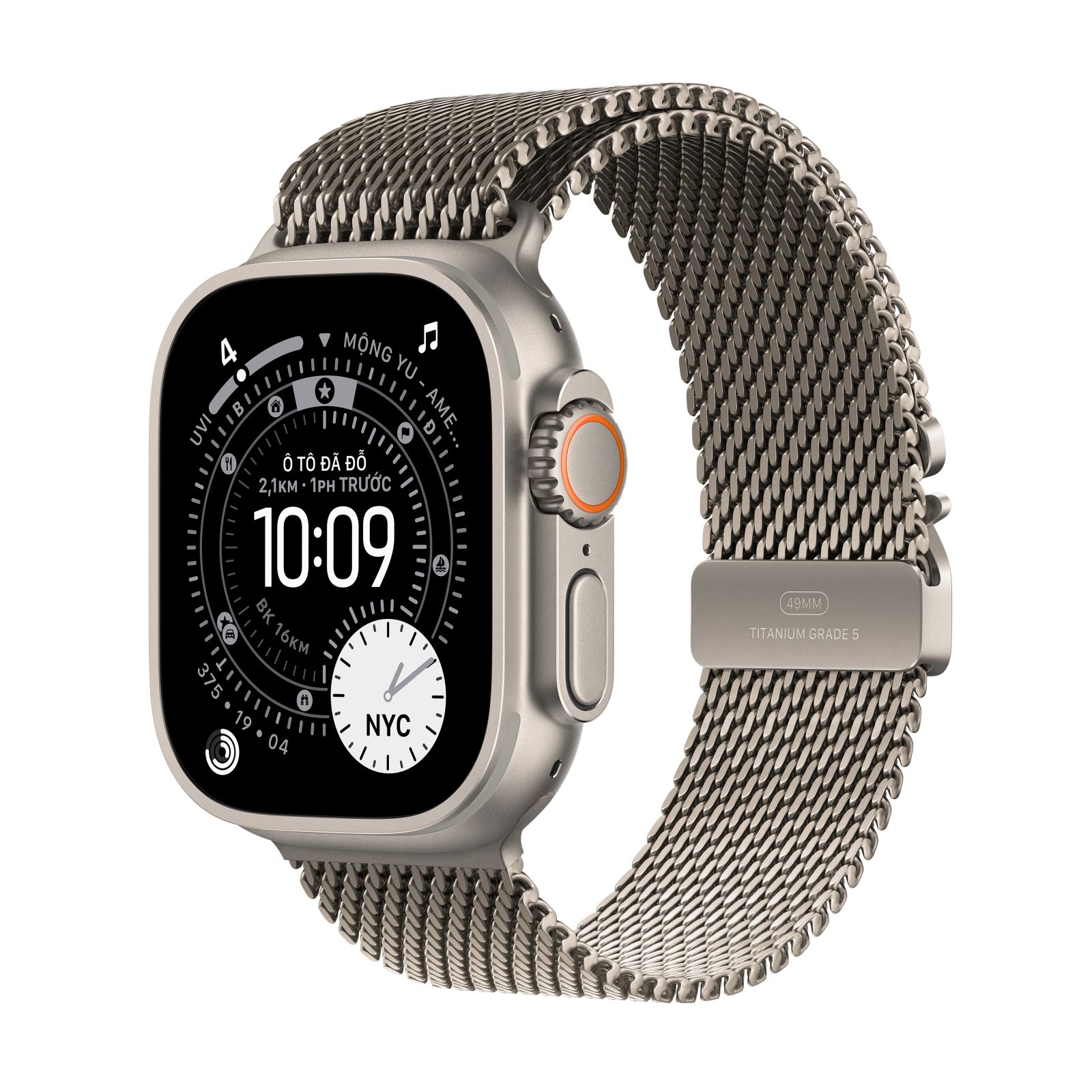 Apple Watch Ultra 3 2025 49mm LTE - Viền Titan dây Milanese Small