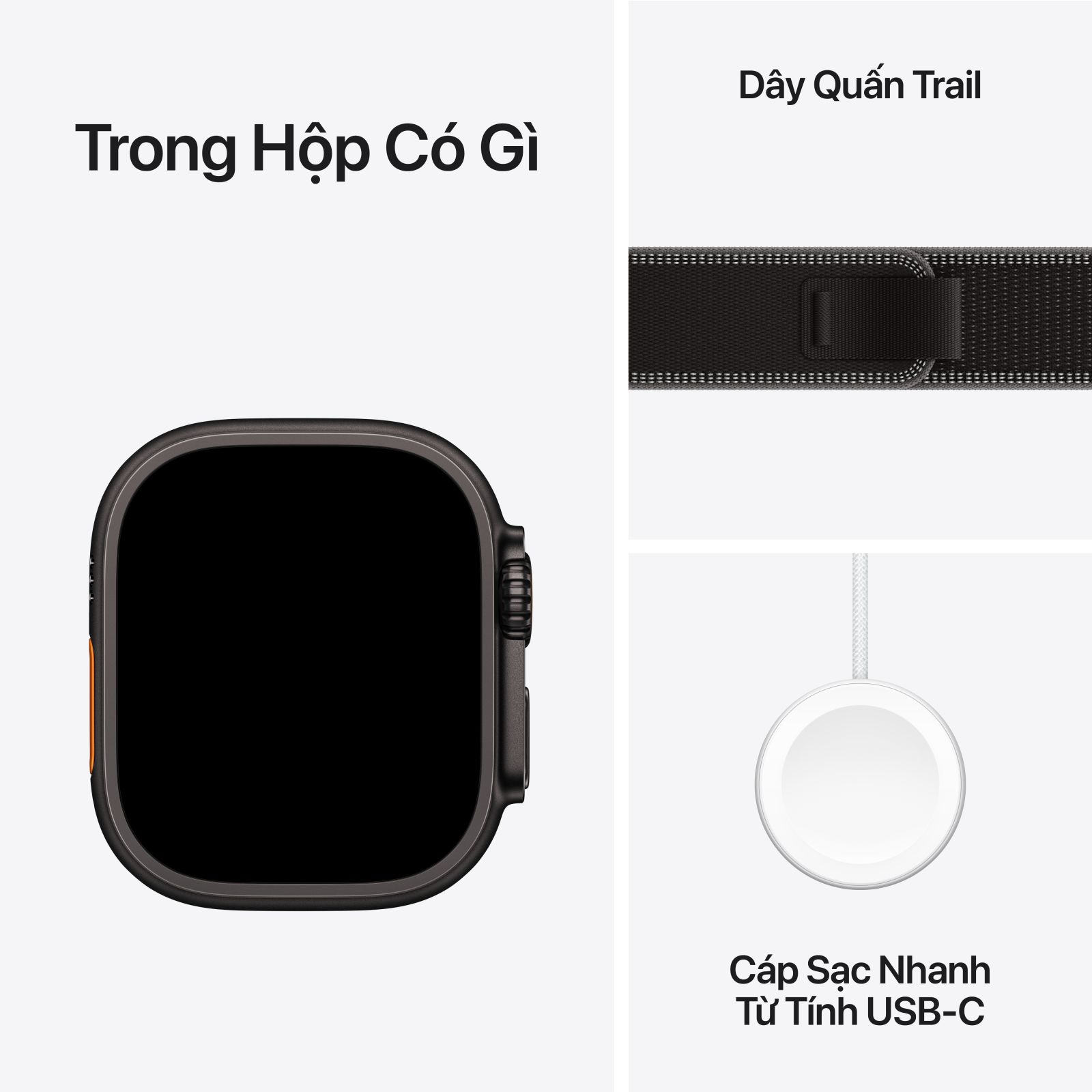 Apple Watch Ultra 3 2025 49mm LTE - Viền Titan dây Trail S/M