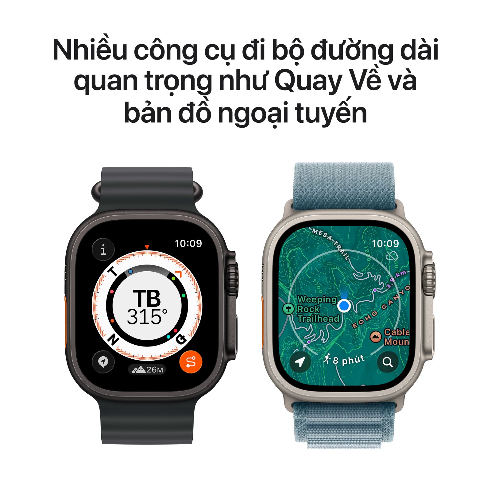 Apple Watch Ultra 3 2025 49mm LTE - Viền Titan dây Trail S/M