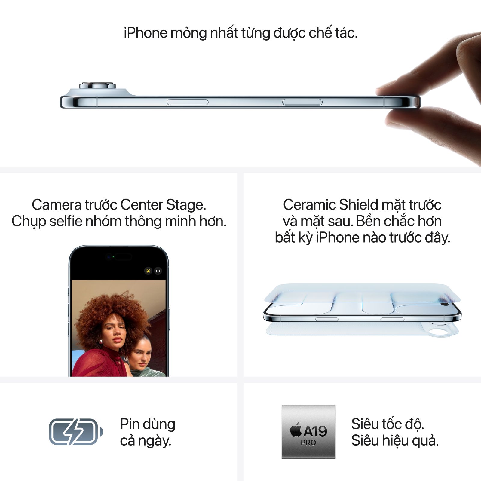 3.7. Thời gian sử dụng ấn tượng và hỗ trợ MagSafe trên iPhone Air 1TB Chính hãng Việt Nam