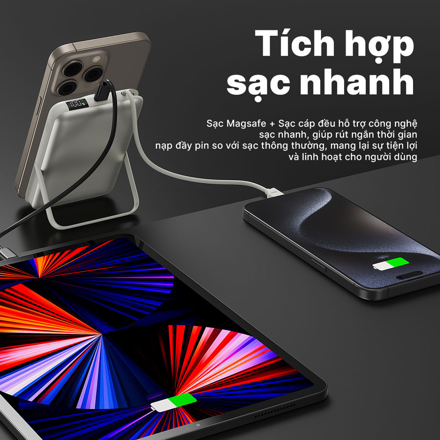 Sạc dự phòng Magsafe StarGO Star X 10.000mAh 22.5W