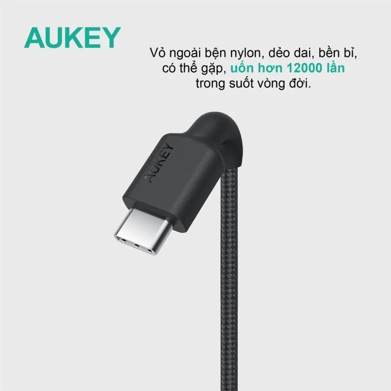 Cáp sạc Aukey USB-C to Lightning MFi CB-CL5 1.2M