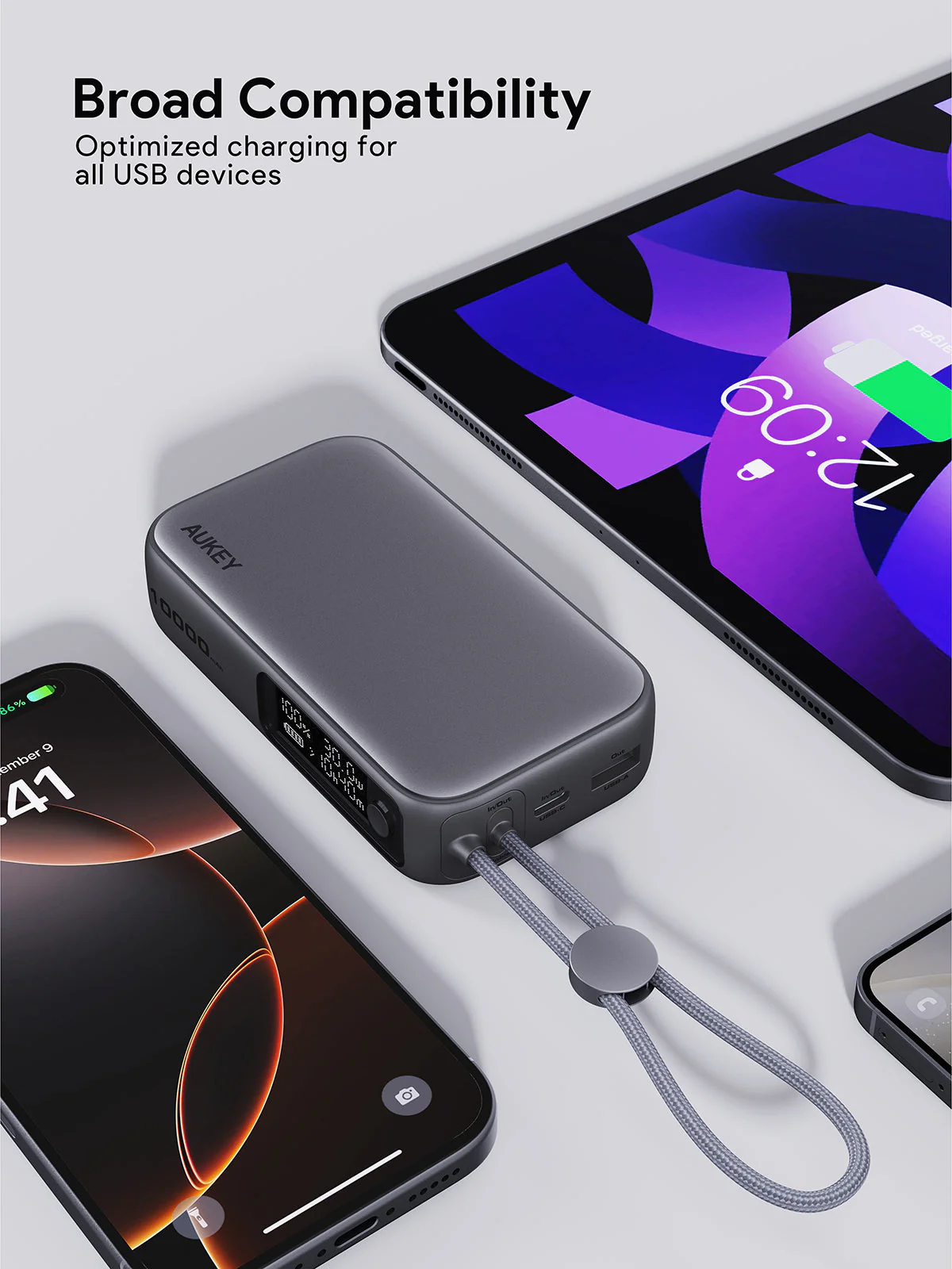 Sạc dự phòng Aukey PB-Y47 10000mAh 30W kèm cáp USB-C
