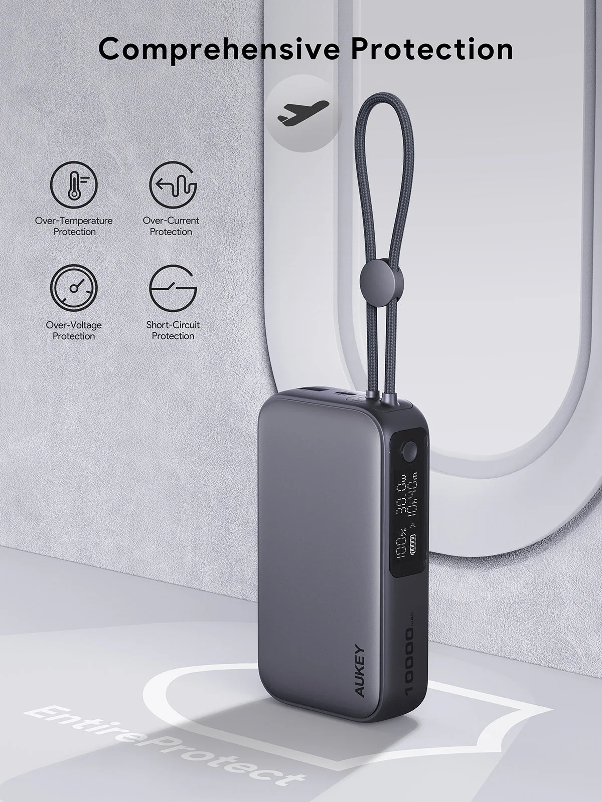 Sạc dự phòng Aukey PB-Y47 10000mAh 30W kèm cáp USB-C