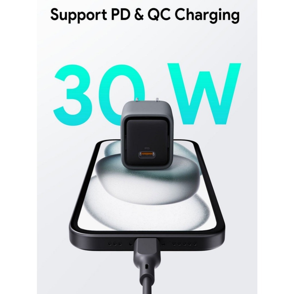 Cốc sạc Aukey Type-C PD 30W PA-C1 Cốc sạc Aukey Type-C PD 30W PA-C1