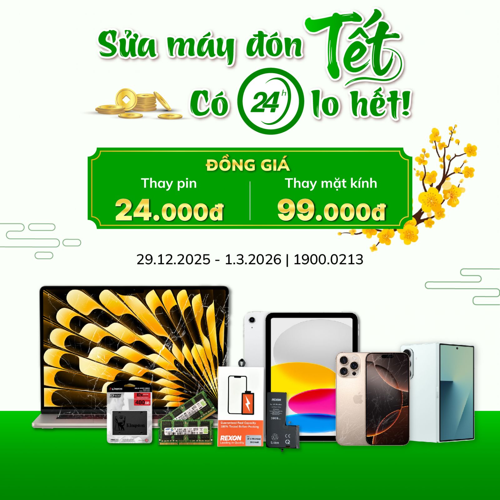 ưu đãi sửa chữa mùa Tết
