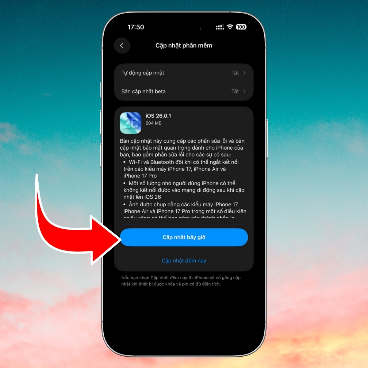 Sửa lỗi mất sóng iPhone 17 Pro