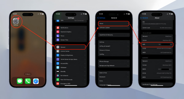 Sửa lỗi kh&ocirc;ng IMEI iPhone 17 Pro