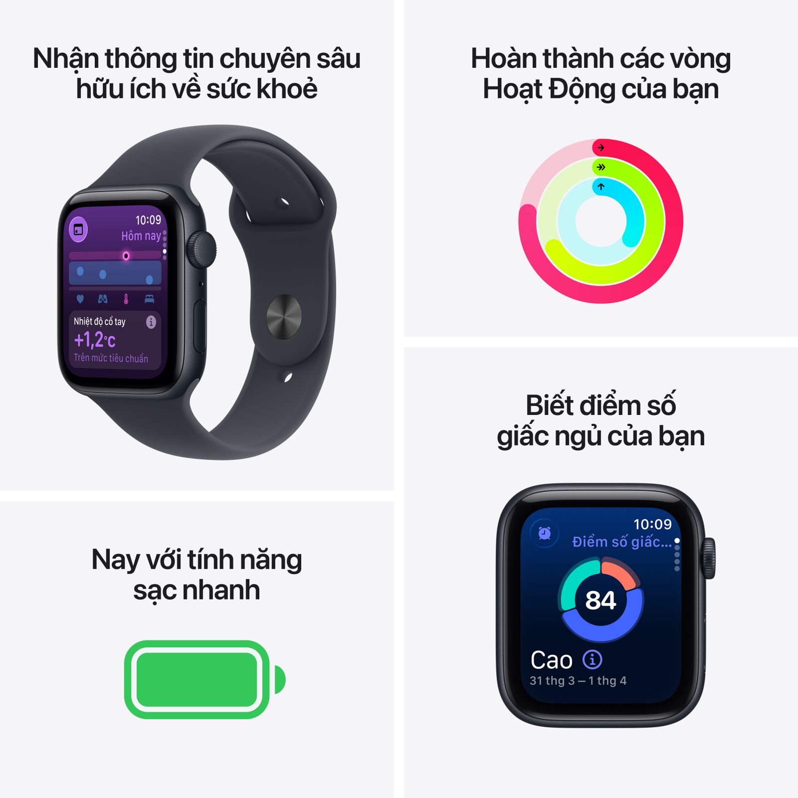 3.5 Tính năng theo dõi sức khỏe toàn diện trên Apple Watch SE 3 2025
