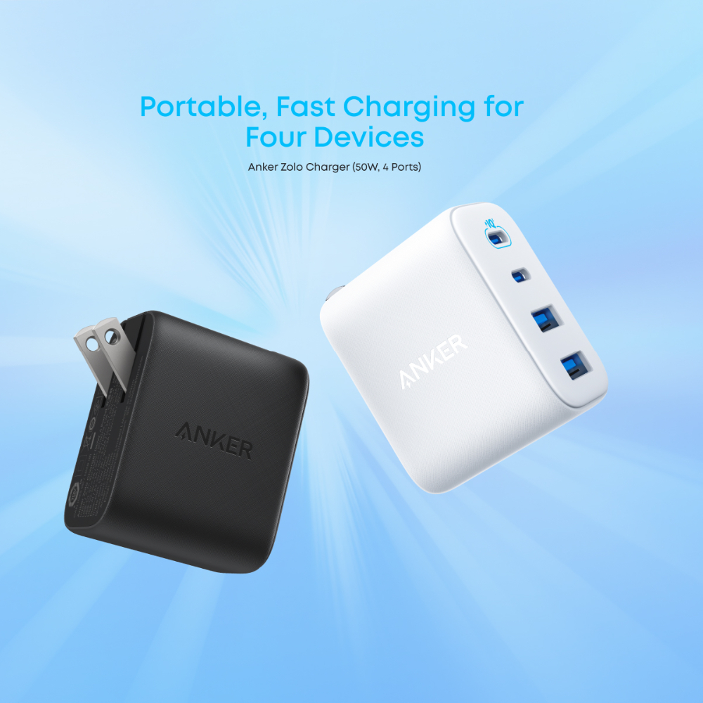 Cốc sạc Anker Zolo 2C2A 50W A121E 3 Cốc sạc Anker Zolo 2C2A 50W A121E 3