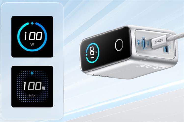Sạc Anker 2C1A 100W có màn hình LED kèm cáp USB-C B121B 5