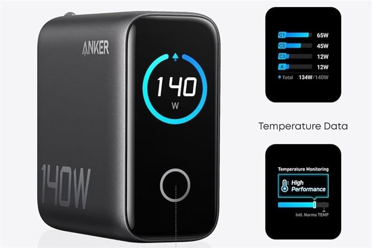 Sạc Anker Zolo 3C1A 140W kèm cáp USB-C B2697 6