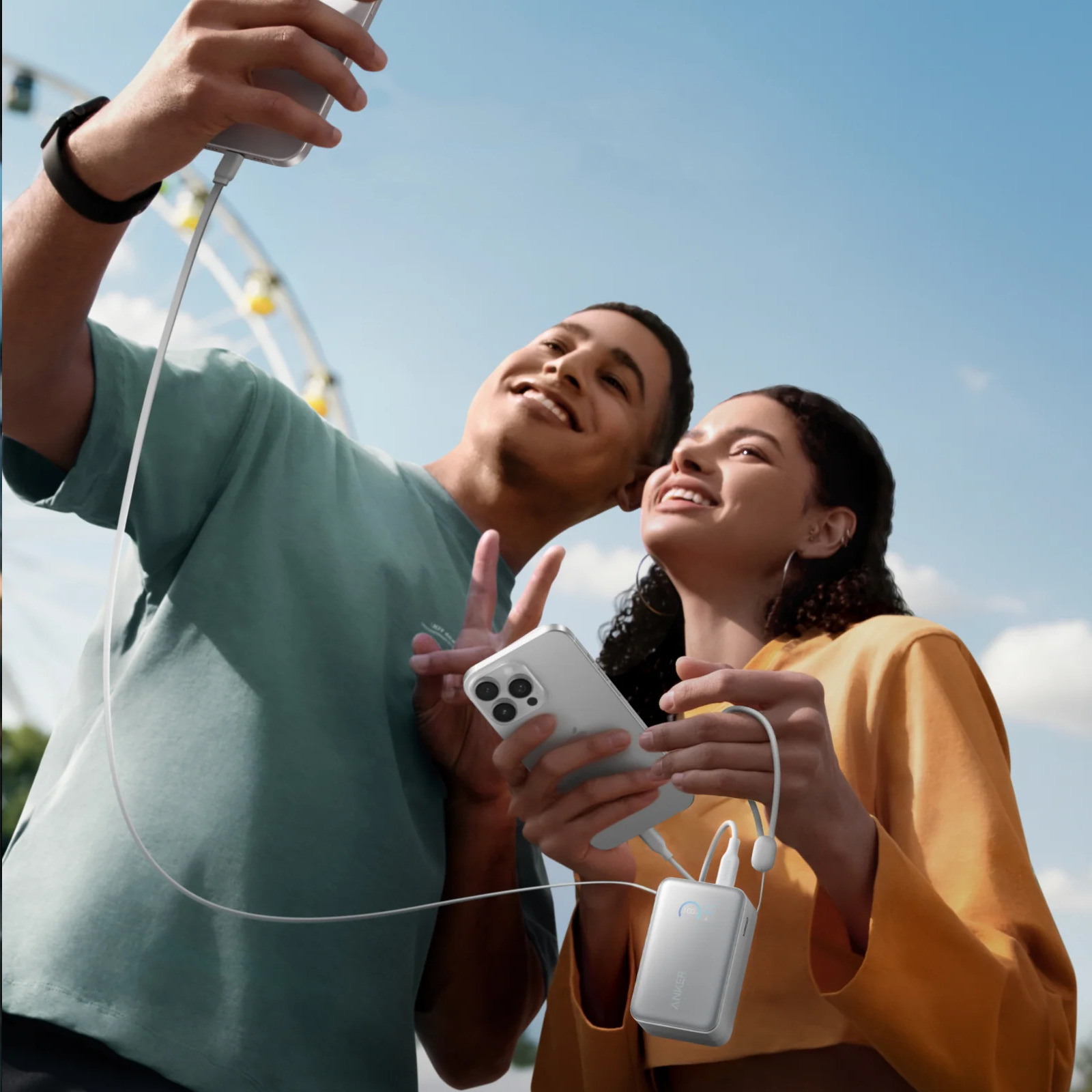 Sạc dự phòng Anker Nano 10000mAh 45w 1C1A tích hợp cáp USB-C A1638