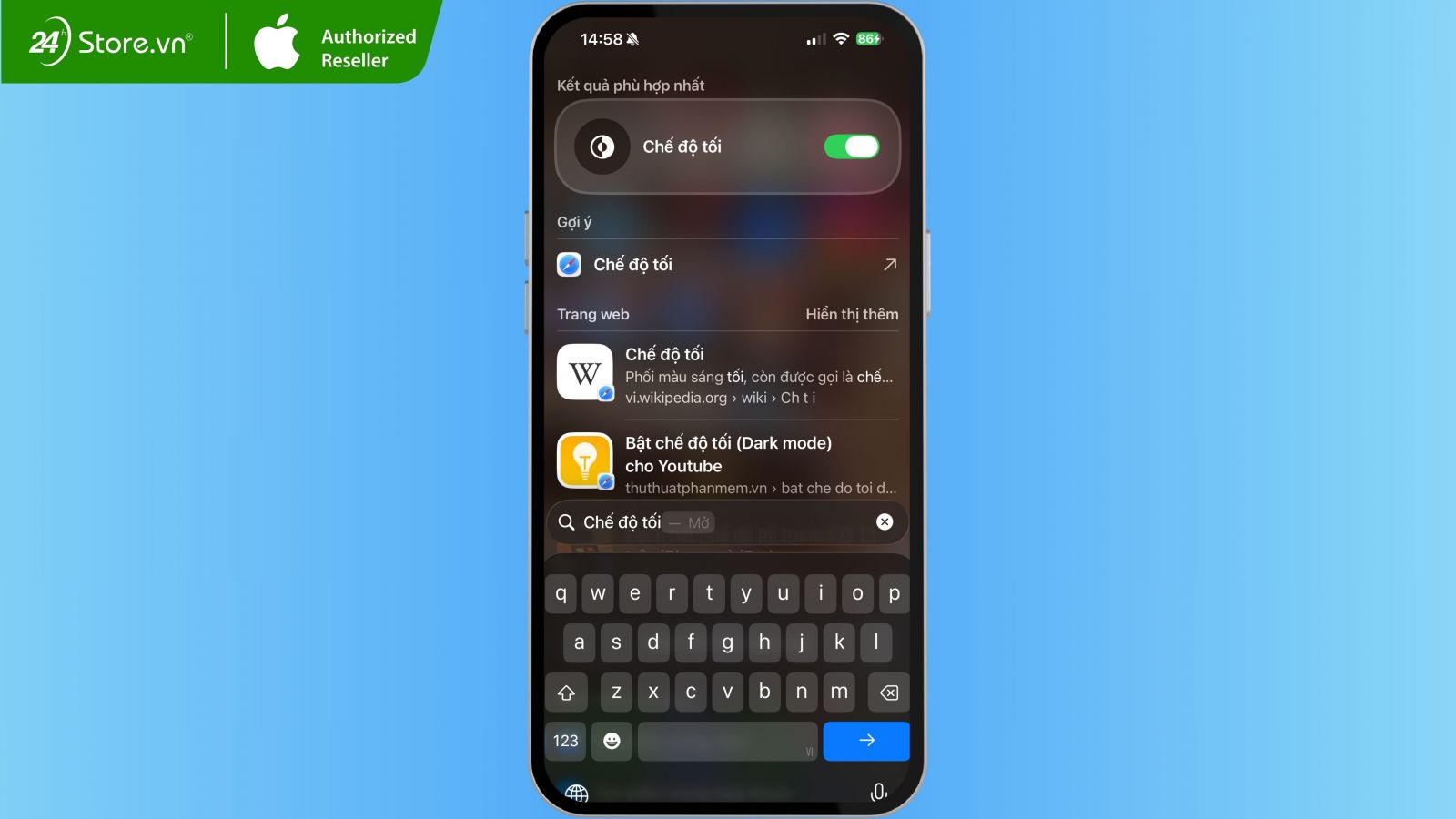 Truy cập nhanh cài đặt hệ thống