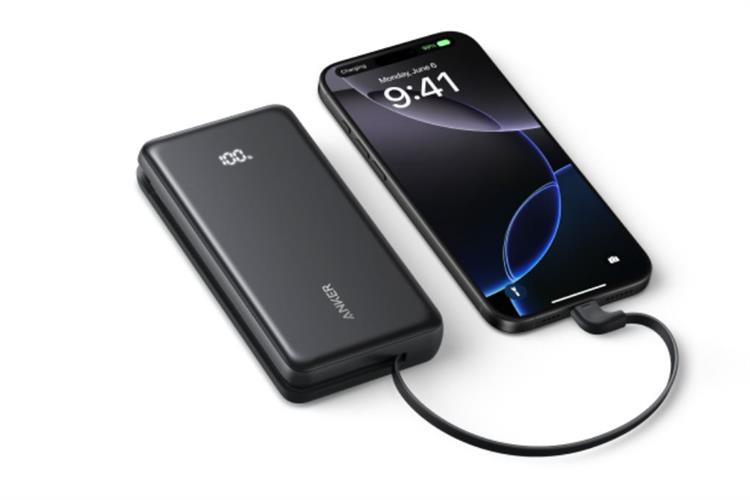Sạc dự phòng Anker 20000mAh 22.5W tích hợp cáp USB-C A110E 1
