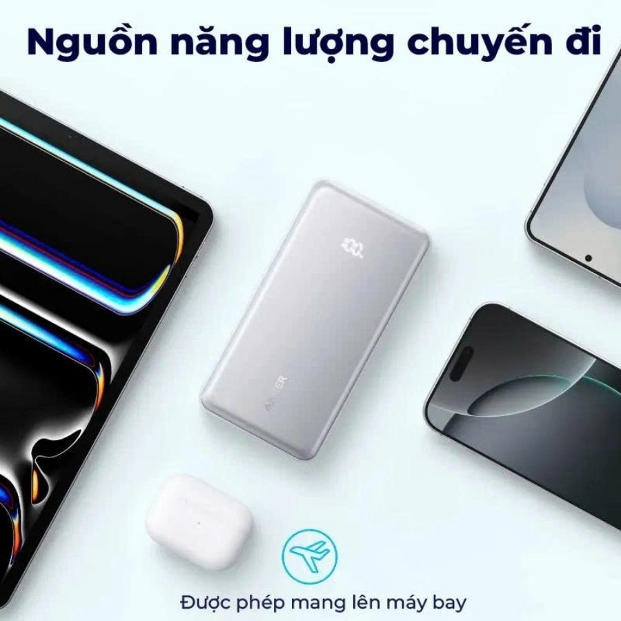 Sạc dự phòng Anker 20000mAh 22.5W tích hợp cáp USB-C A110E 2