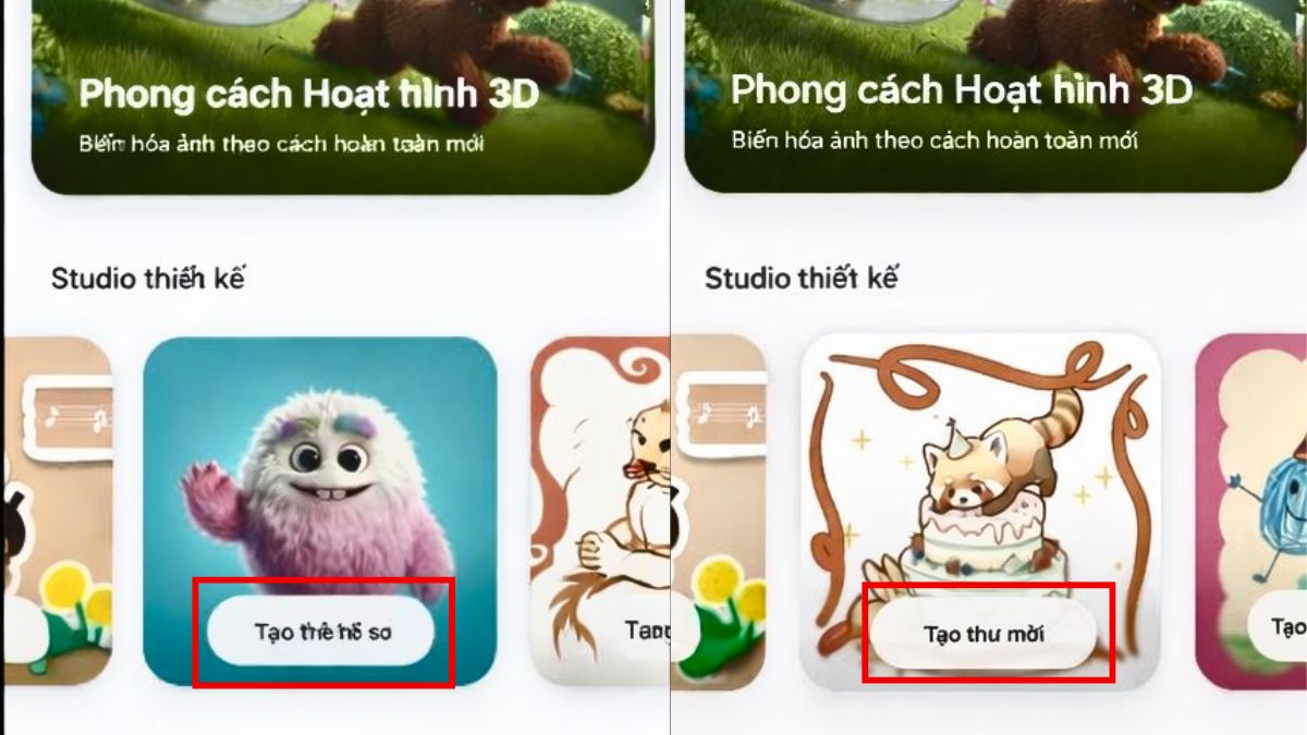 Các tính năng sáng tạo khác