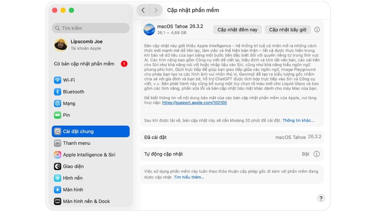 Có nên cập nhật macOS Tahoe 26.3.2 ngay?