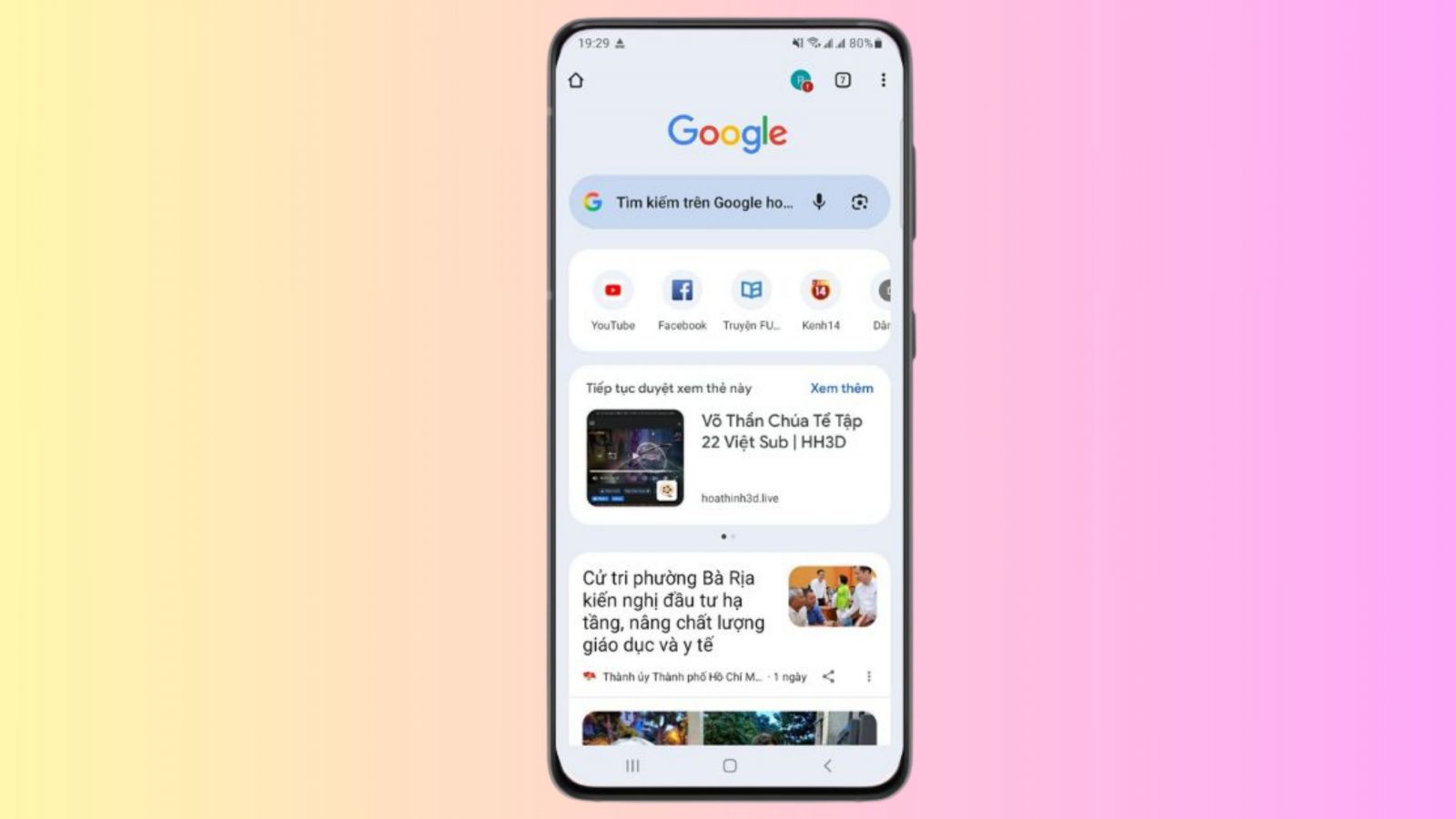 Bước 1: Truy cập vào Google Chrome.