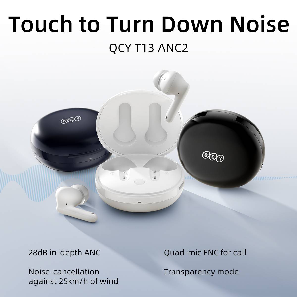 Tai nghe True Wireless QCY T13 ANC2 HT09