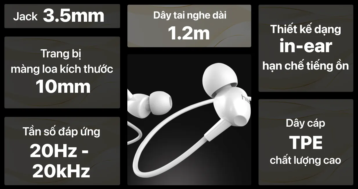 Tai nghe có dây Havit E48P (Cổng jack 3.5)