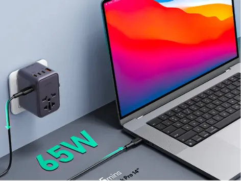 Củ sạc đa năng Aukey PA-TA08A PD65W nhiều cổng 1