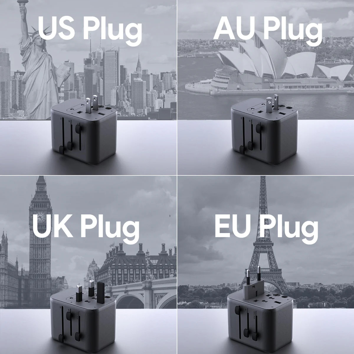 Củ sạc đa năng Aukey PA-TA08A PD65W nhiều cổng 4