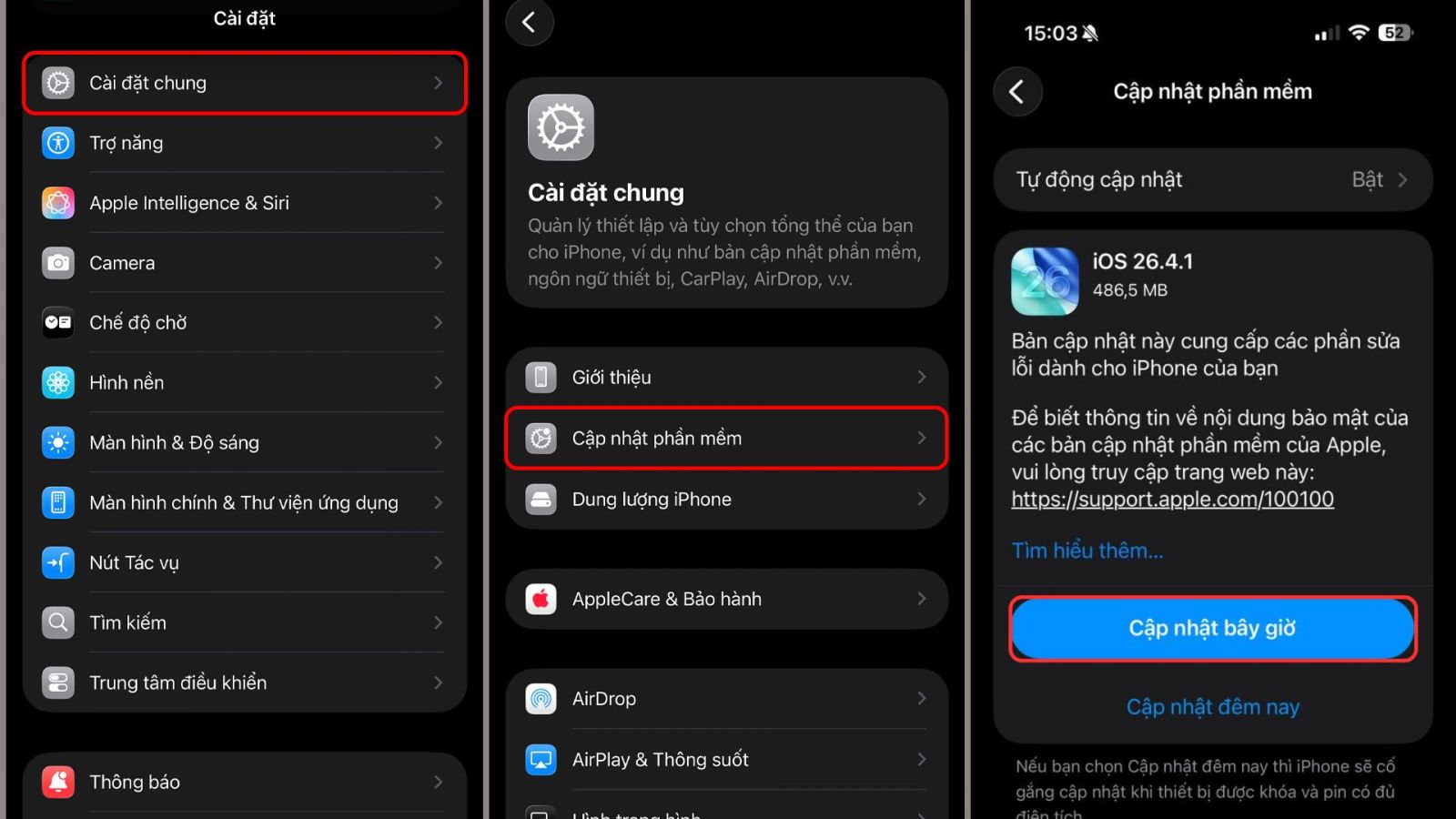 Cách cập nhật iOS 26.4.1 đơn giản