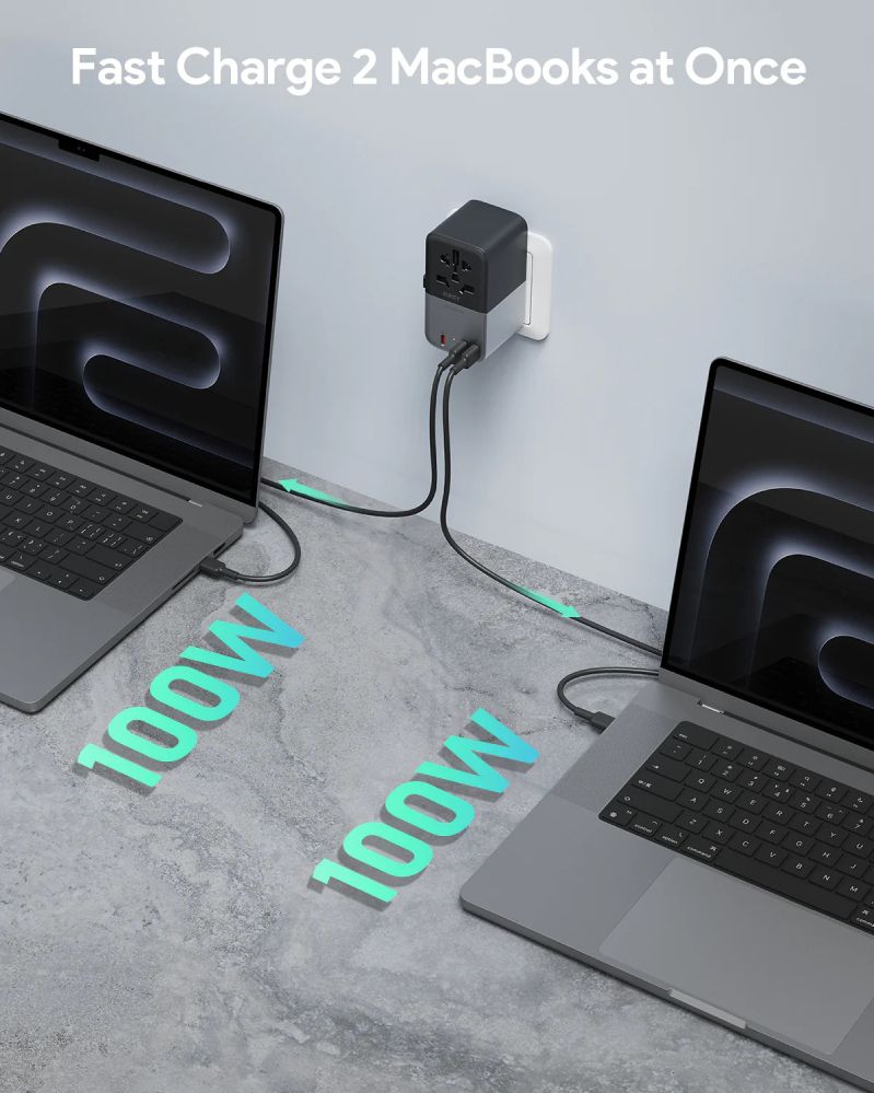 Củ sạc đa năng Aukey PA-TA09A PD100W nhiều cổng 2