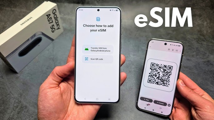 eSIM trên Galaxy A57 5G