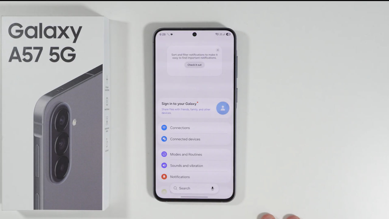 eSIM trên Galaxy A57 5G