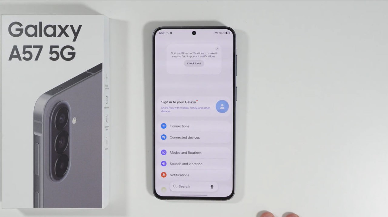 eSIM trên Galaxy A57 5G