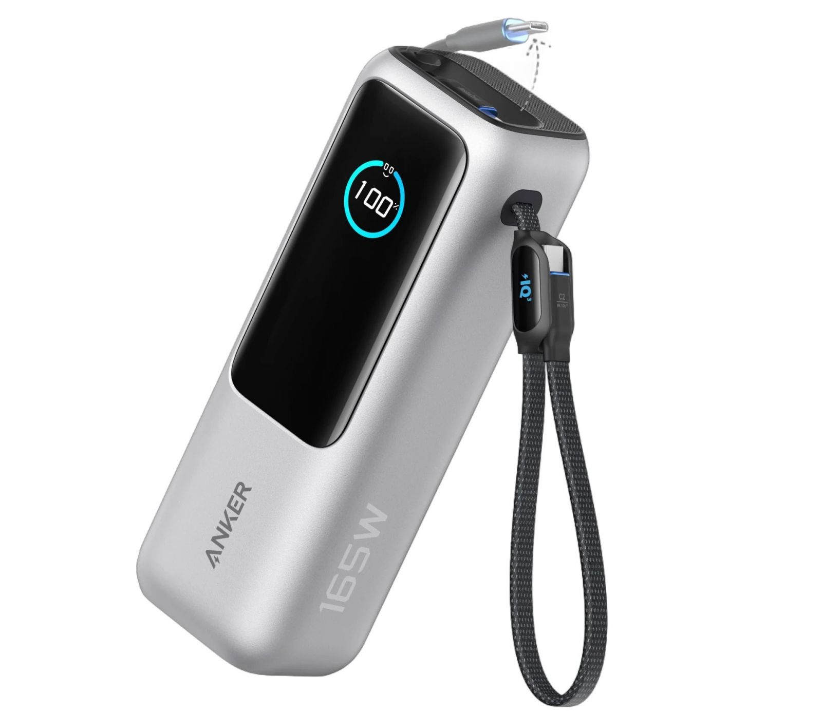 Pin dự phòng Anker Zolo 25000mAh 165W 1C1A tích hợp cáp USB-C A1695 Pin dự phòng Anker Zolo 25000mAh 165W 1C1A tích hợp cáp USB-C A1695