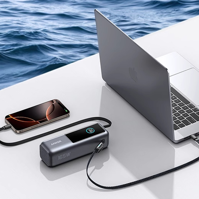 Pin dự phòng Anker Zolo 25000mAh 165W 1C1A tích hợp cáp USB-C A1695 Pin dự phòng Anker Zolo 25000mAh 165W 1C1A tích hợp cáp USB-C A1695