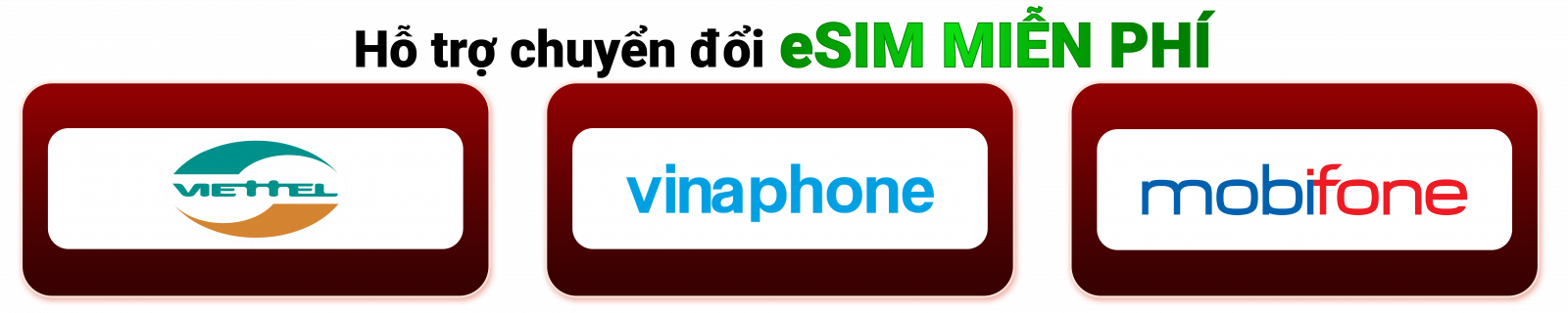 Hỗ trợ eSIM miễn phí
