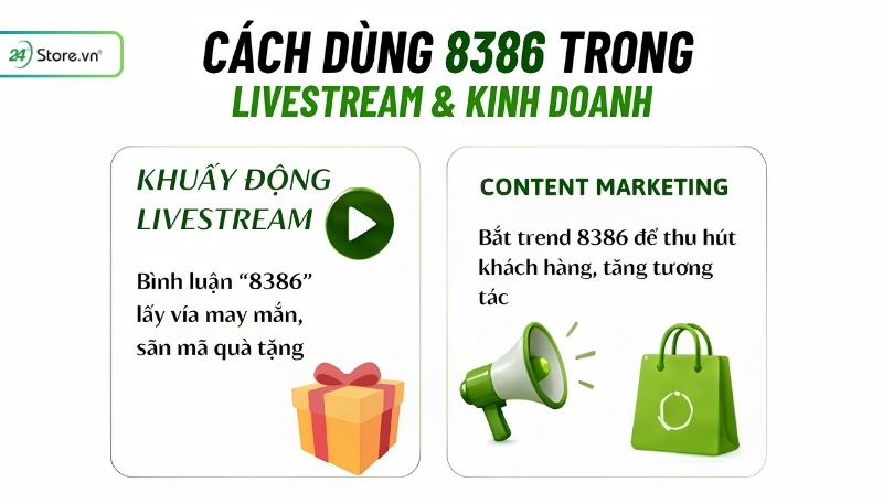 Dùng 8386 trong Livestream bán hàng, kinh doanh