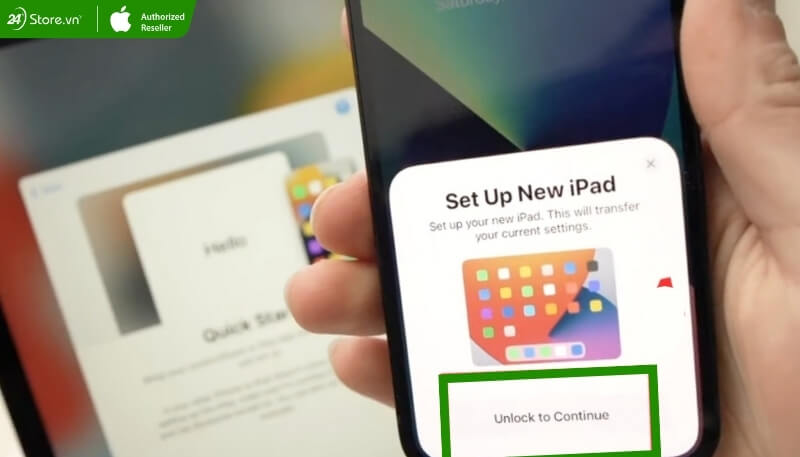 Nhấn chọn để chuyển dữ liệu từ iPhone qua iPad
