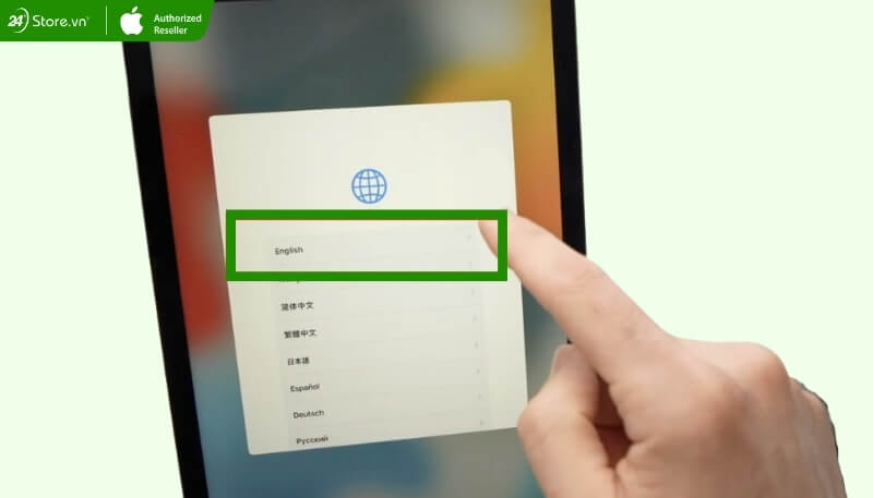 Thiết lập iPad để chuyển dữ liệu