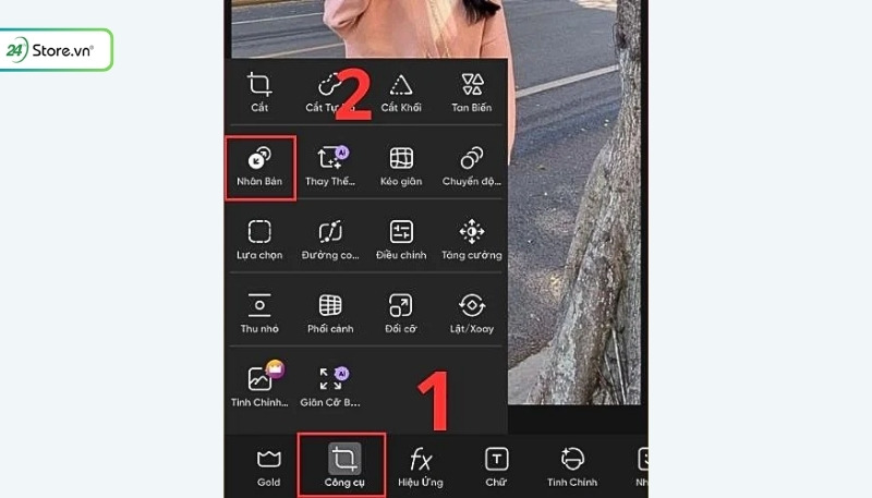 cách xóa vật thừa trên ảnh iphone miễn phí với Picsart