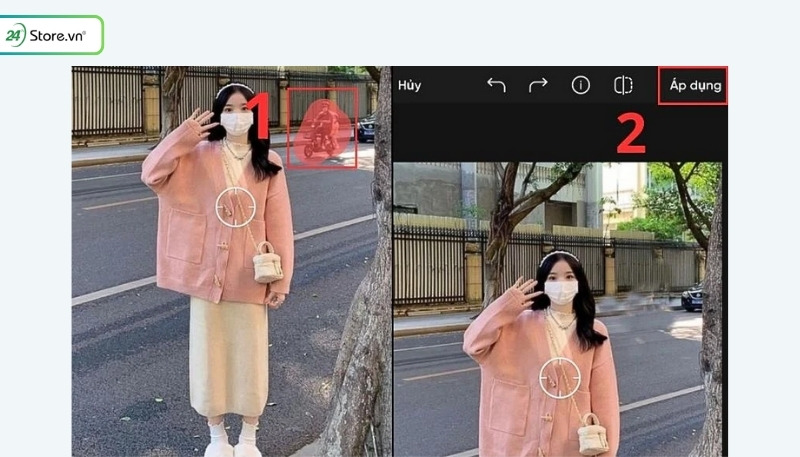 cách xóa vật thừa trên ảnh iphone miễn phí với Picsart