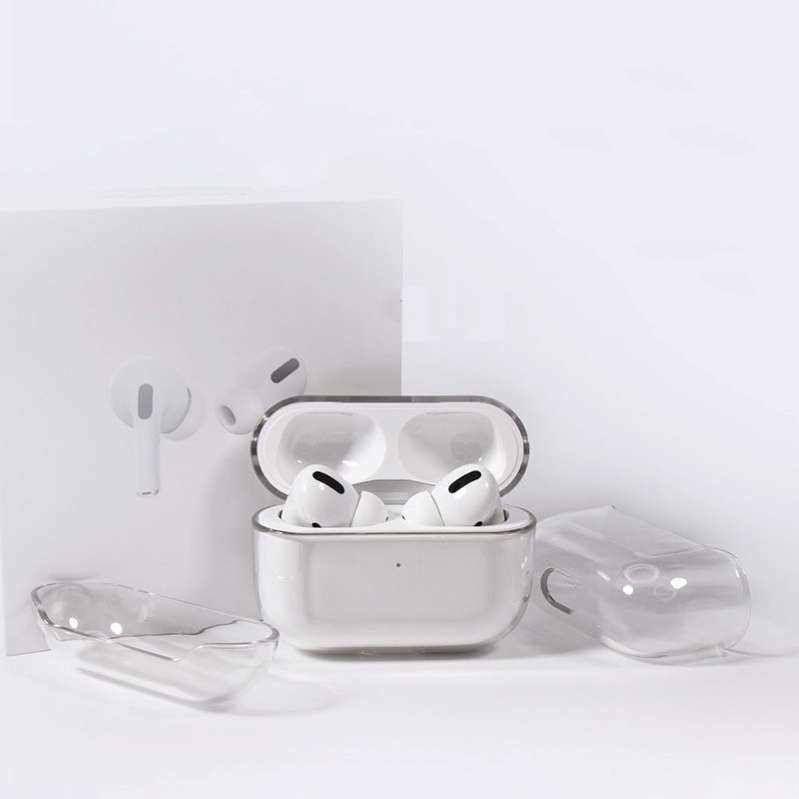 Combo Airpods 2 (Bao da Totu trong suốt+Dán) hình 2 Combo Airpods 2 (Bao da Totu trong suốt+Dán) thiết kế tối giản trong suốt sang trọng