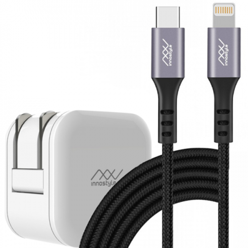 Combo phụ kiện Cốc Cáp sạc Innostyle và Cáp Innostyle Jazzy A to lightning 1.5M hình 1 Combo phụ kiện Cốc Cáp sạc Innostyle và Cáp Innostyle Jazzy A to lightning 1.5M chính hãng giá rẻ