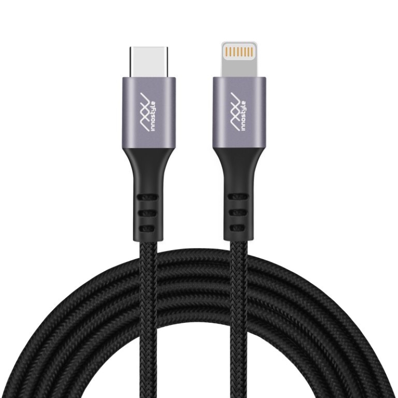 Combo phụ kiện Cốc Cáp sạc Innostyle và Cáp Innostyle Jazzy A to lightning 1.5M hình 2 Cáp Innostyle Jazzy A to lightning 1.5M bền bỉ tiện lợi