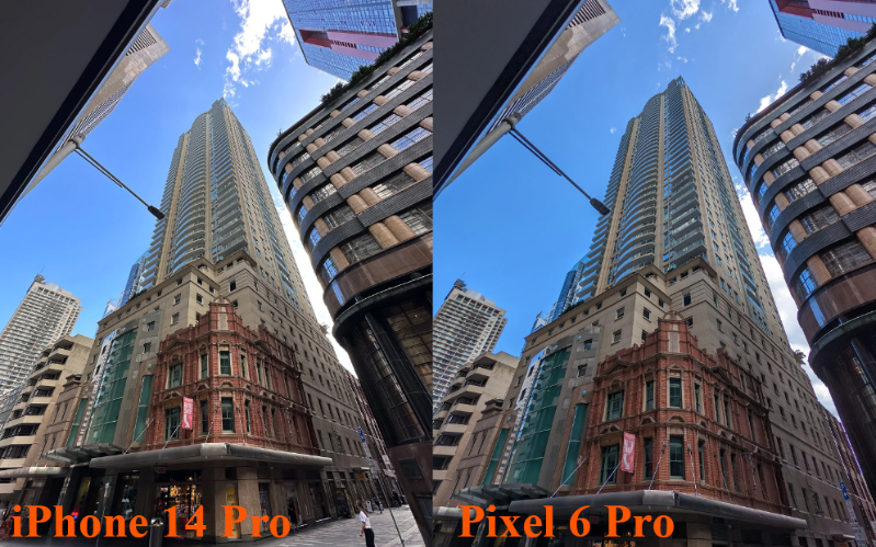 Chế độ zoom của iPhone 14 Pro và Pixel 6 Pro 