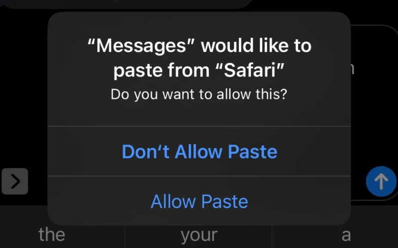 Tính năng sao chép và dán dữ liệu trên iPhone 