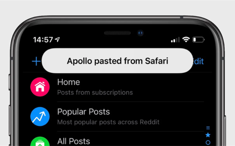 Tính năng sao chép và dán dữ liệu trên iPhone 