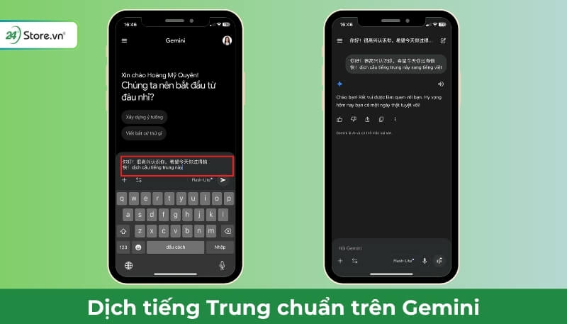 Dịch tiếng Trung sang tiếng Việt bằng Gemini